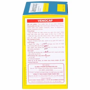 Viên uống Venocap Global Pharm giúp cải thiện các triệu chứng suy giãn tính mạch (30 viên)