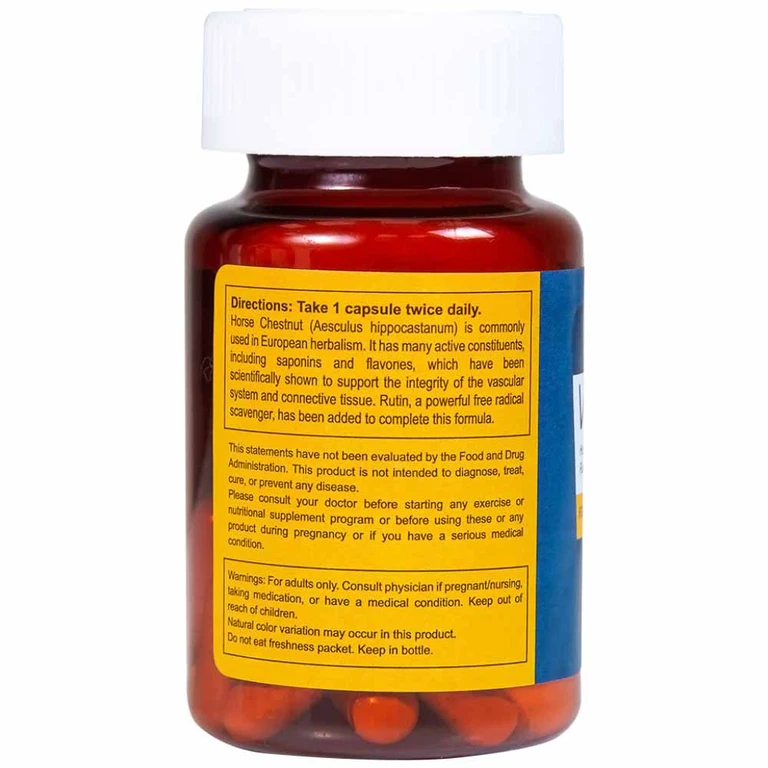 Viên uống Venocap Global Pharm giúp cải thiện các triệu chứng suy giãn tính mạch (30 viên)