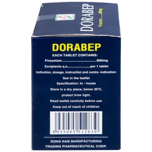 Thuốc Dorabep 800mg Đông Nam điều trị triệu chứng chóng mặt (10 vỉ x 10 viên)