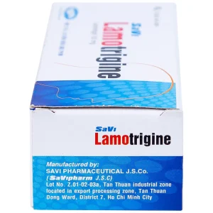 Viên nén Lamotrigine 50mg SaVi điều trị động kinh (3 vỉ x 10 viên)