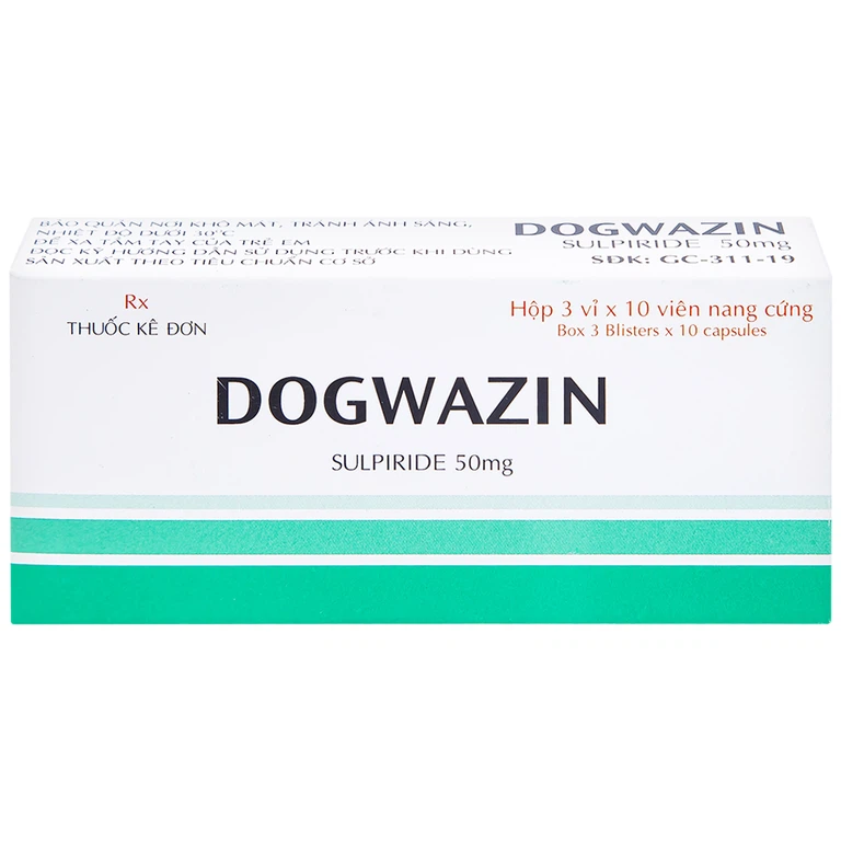 Thuốc Dogwazin Thành Nam điều trị các triệu chứng lo âu, rối loạn hành vi nặng (3 vỉ x 10 viên)
