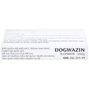 Thuốc Dogwazin Thành Nam điều trị các triệu chứng lo âu, rối loạn hành vi nặng (3 vỉ x 10 viên)