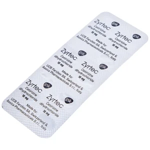 Thuốc Zyrtec GSK giảm viêm mũi dị ứng, mày đay tự phát, mạn tính (1 vỉ x 10 viên)