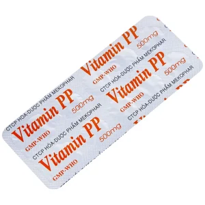 Thuốc Vitamin PP 500mg Mekophar điều trị bệnh pellagra (10 vỉ x 10 viên)