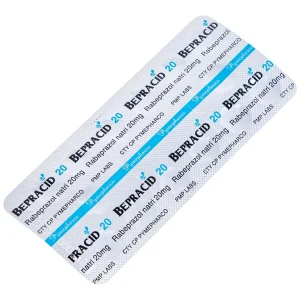 Thuốc Bepracid 20mg Pymepharco điều trị trào ngược dạ dày – thực quản, loét dạ dày - tá tràng (1 vỉ x 14 viên)