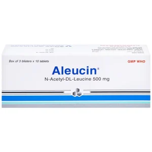 Thuốc Aleucin 500mg Bidiphar điều trị các cơn chóng mặt (3 vỉ x 10 viên)