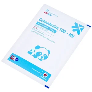 Bột pha hỗn dịch uống Cefpodoxim 100-HV USP điều trị nhiễm khuẩn (10 gói x 3g)