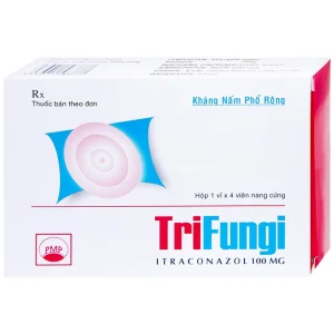 Thuốc Trifungi Pymepharco điều trị nhiễm nấm Candida ở miệng - họng (1 vỉ x 4 viên)