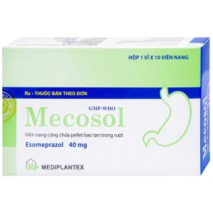 Viên nang cứng Mecosol 40mg Mediplantex điều trị bệnh trào ngược - dạ dày, thực quản (1 vỉ x 10 viên)