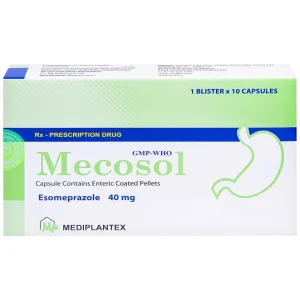 Viên nang cứng Mecosol 40mg Mediplantex điều trị bệnh trào ngược - dạ dày, thực quản (1 vỉ x 10 viên)