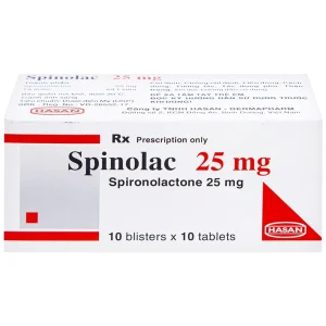 Thuốc Spinolac 25mg Hasan điều trị phù do tim sung huyết (10 vỉ x 10 viên)