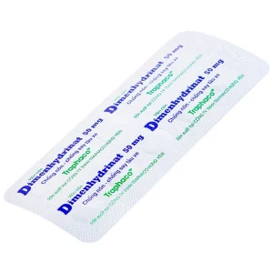 Thuốc Dimenhydrinat 50mg Traphaco chống nôn, chống say tàu xe (10 vỉ x 10 viên)