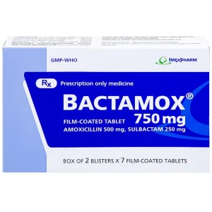 Thuốc Bactamox 750 Imexpharm điều trị nhiễm khuẩn (2 vỉ x 7 viên)