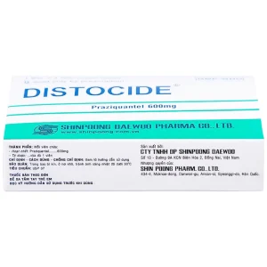 Thuốc Distocide Shinpoong Daewoo điều trị sán máng, sán lá gan nhỏ (1 vỉ x 4 viên)