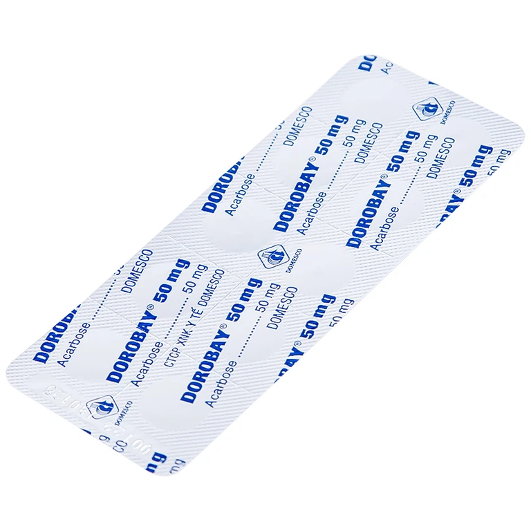 Thuốc Dorobay 50mg Domesco điều trị đái tháo đường típ 2 (3 vỉ x 10 viên)