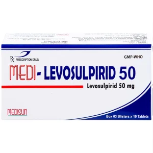 Viên nén Medi-Levosulpirid 50 Medisun điều trị tâm thần phân liệt, rối loạn tiêu hóa (3 vỉ x 10 viên)