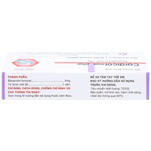 Thuốc Cardicor Mekophar 5 điều trị cao huyết áp, đau thắt ngực (3 vỉ x 10 viên)