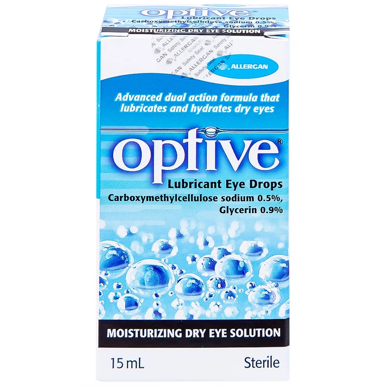 Thuốc nhỏ mắt Optive Allergan giảm nóng, kích ứng và khó chịu do khô mắt (15ml)