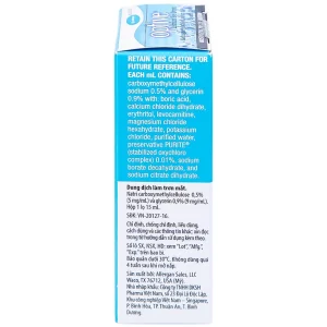 Thuốc nhỏ mắt Optive Allergan giảm nóng, kích ứng và khó chịu do khô mắt (15ml)