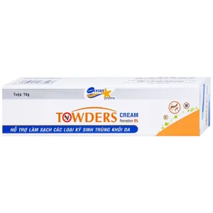Kem Towders Cream Quang Xanh hỗ trợ phòng ngừa muỗi, ghẻ, chấy và giữ ẩm, mềm mịn da (15g)