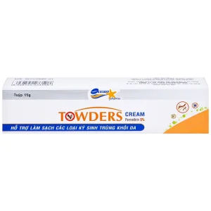 Kem Towders Cream Quang Xanh hỗ trợ phòng ngừa muỗi, ghẻ, chấy và giữ ẩm, mềm mịn da (15g)
