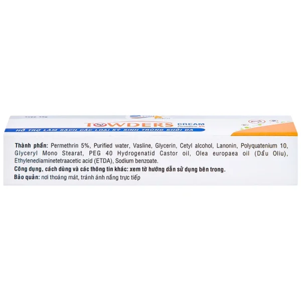 Kem Towders Cream Quang Xanh hỗ trợ phòng ngừa muỗi, ghẻ, chấy và giữ ẩm, mềm mịn da (15g)