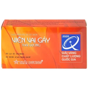 Viên Vai Gáy Thái Dương tăng lưu thông khí huyết, giảm triệu chứng đau mỏi vai gáy (2 vỉ x 15 viên)
