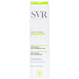 Kem chống nắng SVR Sebiaclear Creme SPF50+ dưỡng da dùng cho da hỗn hợp, da dầu và da nhạy cảm (40ml)