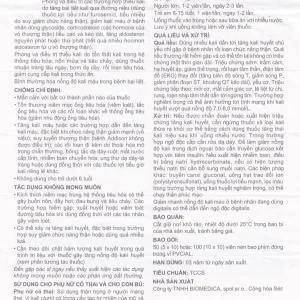 Thuốc Kalium Chloratum Biomedica dùng trong phòng và điều trị một số trường hợp thiếu kali (10 vỉ x 10 viên)