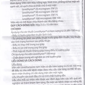 Thuốc Levothyrox 100µg Merck điều trị bướu giáp, suy giáp, ung thư giáp (2 vỉ x 15 viên)