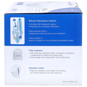 Máy xông khí dung Microlife NEB200 hỗ trợ các bệnh viêm mũi, viêm xoang