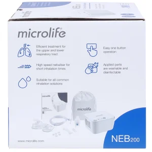 Máy xông khí dung Microlife NEB200 hỗ trợ các bệnh viêm mũi, viêm xoang
