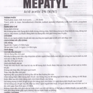 Thuốc nhỏ tai Mepatyl 10ml Merap điều trị nhiễm khuẩn của ống tai ngoài