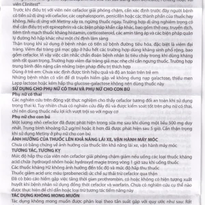 Thuốc Metiny 375mg Merap Group điều trị các bệnh lý nhiễm trùng viêm phế quản cấp (1 vỉ x 10 viên)