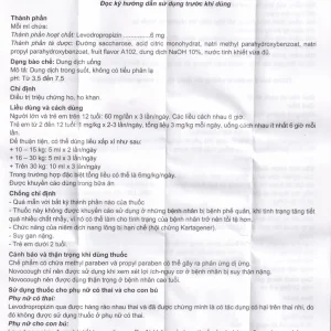 Dung dịch uống Novocough 6mg/ml CPC1HN điều trị triệu chứng ho (20 ống x 5ml)