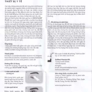 Gạc lau mi mắt Ocuvane Plus Sucs làm sạch hiệu quả bụi bẩn và phấn hoa đọng lại trên mi (24 miếng)