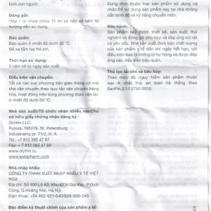 Dung dịch xịt mũi Olyfrin 15ml Solopharm loại bỏ các dịch mũi thừa