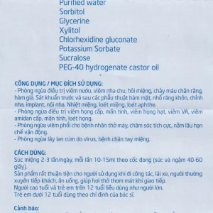 Nước súc miệng SMC Chlohexidin 0.12 Việt Sinh Pharma phòng ngừa và điều trị viêm nướu, viêm nha chu (350ml)