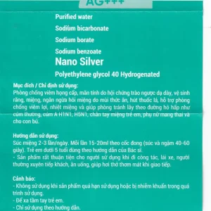 Nước súc miệng, họng SMH Pro Ag+++ 300ml Việt Sinh vệ sinh răng, miệng, ngăn ngừa hôi miệng