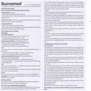 Thuốc cốm pha hỗn dịch uống Sucramed Sucralfat 1000mg Reliv điều trị loét dạ dày và tá tràng (30 gói)