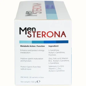 Bột hòa tan Men Sterona hỗ trợ tăng chất lượng tinh trùng (30 gói)