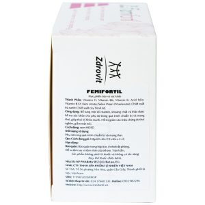 Viên uống Femifortil NP Pharma bổ sung Vitamin, khoáng chất và thảo dược cho phụ nữ mang thai (4 vỉ x 15 viên)