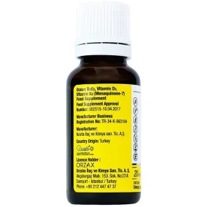 Dung dịch DubOcean D3K2 Orzax 20ml bổ sung Vitamin D3 và Vitamin K