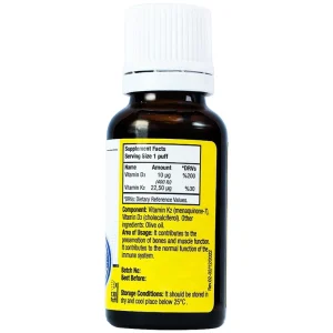 Dung dịch DubOcean D3K2 Orzax 20ml bổ sung Vitamin D3 và Vitamin K