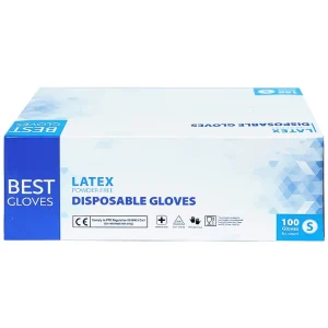 Găng tay cao su y tế không bột phủ Latex Powder Free Disposable Best Gloves size S (100 cái)