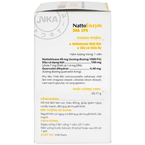 Viên uống NattoEnzym DHA EPA DHG Pharma hỗ trợ giảm nguy cơ đột quỵ do huyết khối (60 viên)