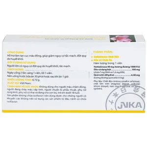 Viên uống NattoEnzym DHA EPA DHG Pharma hỗ trợ giảm nguy cơ đột quỵ do huyết khối (2 vỉ x 10 viên)