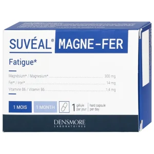 Viên uống Suvéal Magne-Fer Densmore bổ sung magie, vitamin B6 và sắt cho cơ thể (2 vỉ x 15 viên)