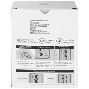 Máy đo huyết áp điện tử bắp tay Yuwell YE610D bộ nhớ lưu trữ đến 80 lần, cho kết quả trung bình 3 lần đo