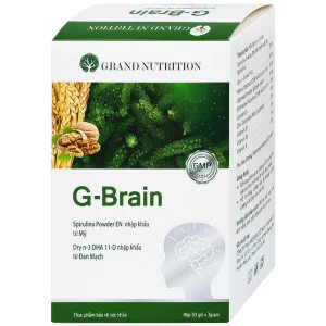 Cốm Trí Não G-Brain 3g Grand Nutrition bổ sung DHA và các vitamin hỗ trợ phát triển não bộ cho trẻ (30 gói)
